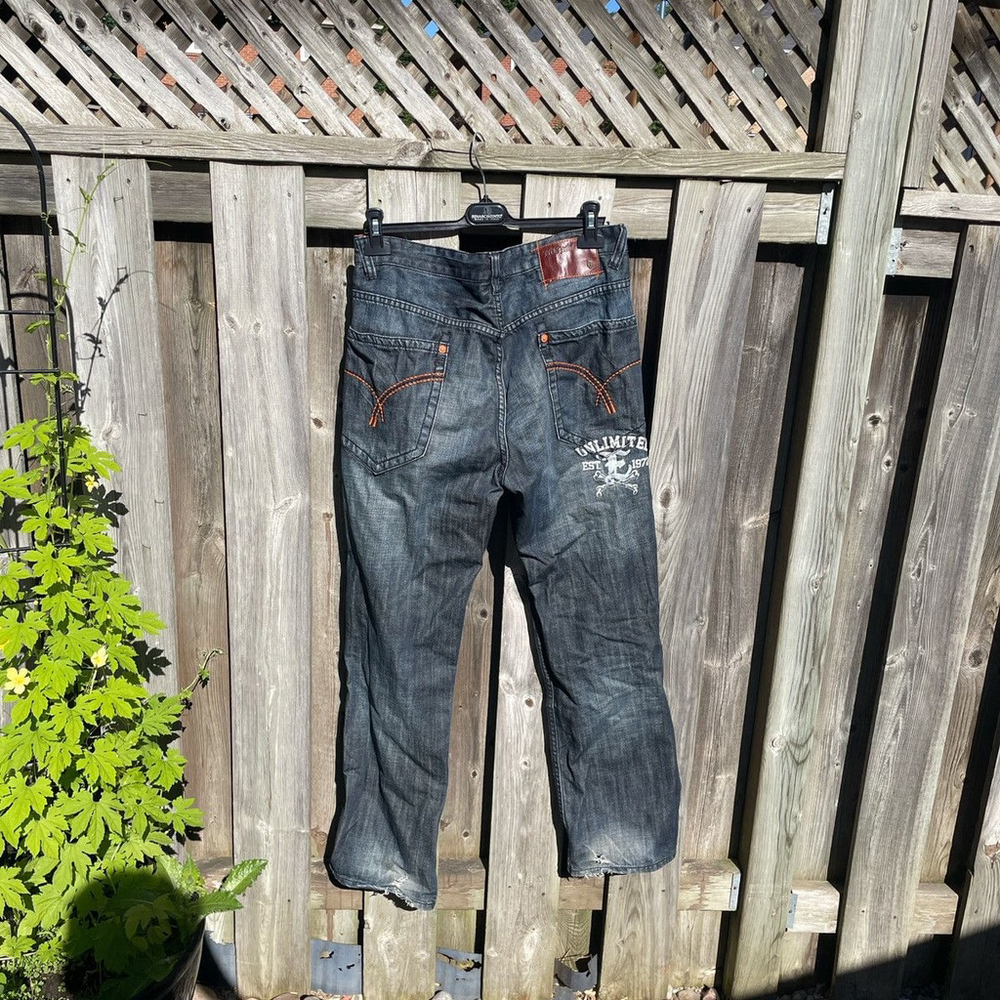 Vintage ecko baggy faded distressed jeans 👖 🐗